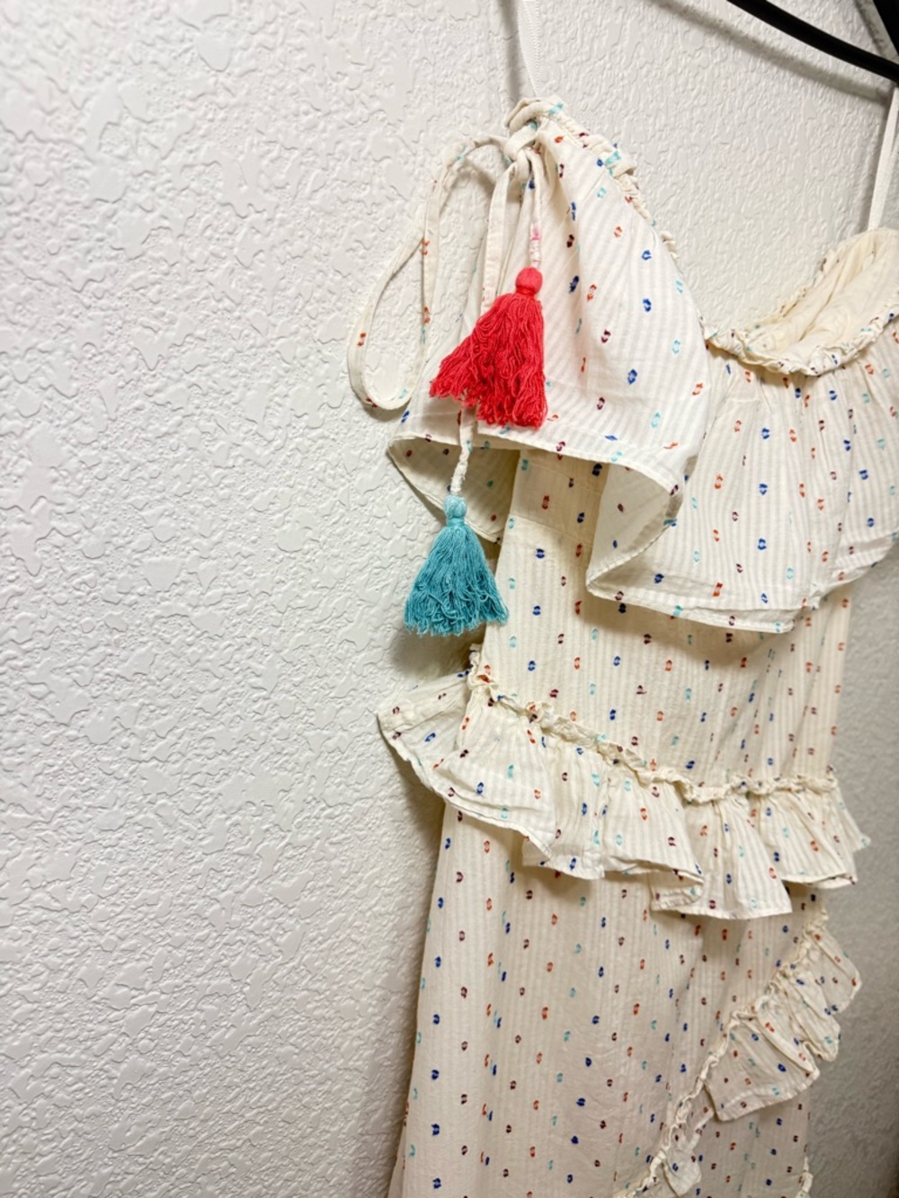 Red Carter Asmae Boho Ruffle Midi Dress From Anthropologie | Medium - Picture 5 of 16